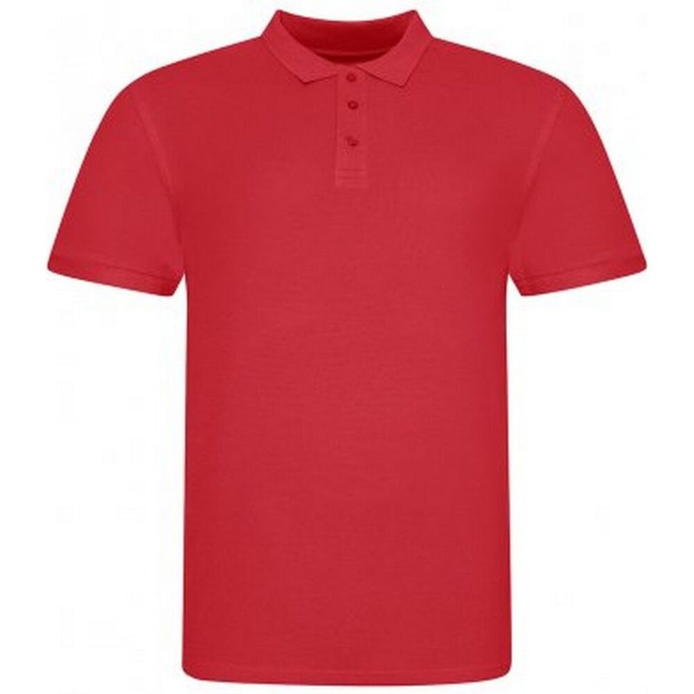 Awdis Mens Piqu Cotton Short-Sleeved Polo Shirt / Fire